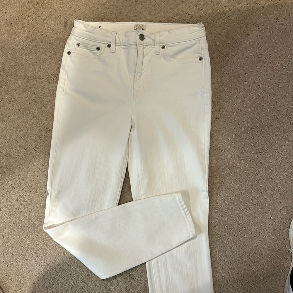 J. Crew size 27 white stretch jeans